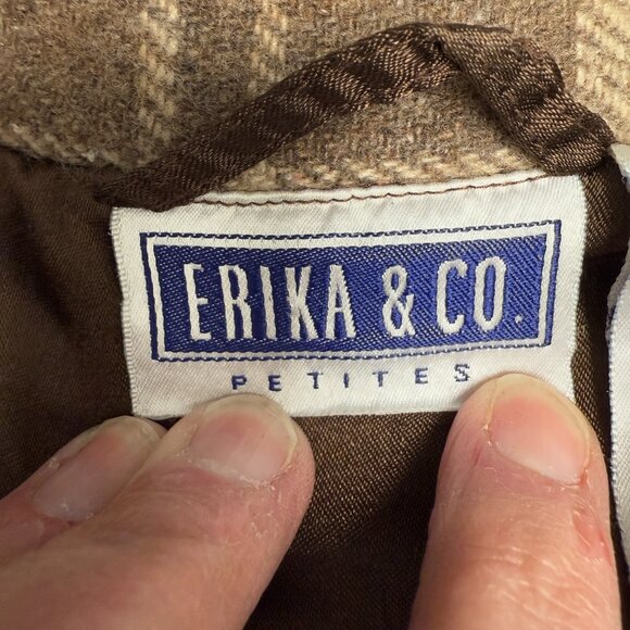 STUNNING Vintage EUC Cropped Lined‎ Wool Tartan Plaid Jacket | Size PM - Picture 8 of 10